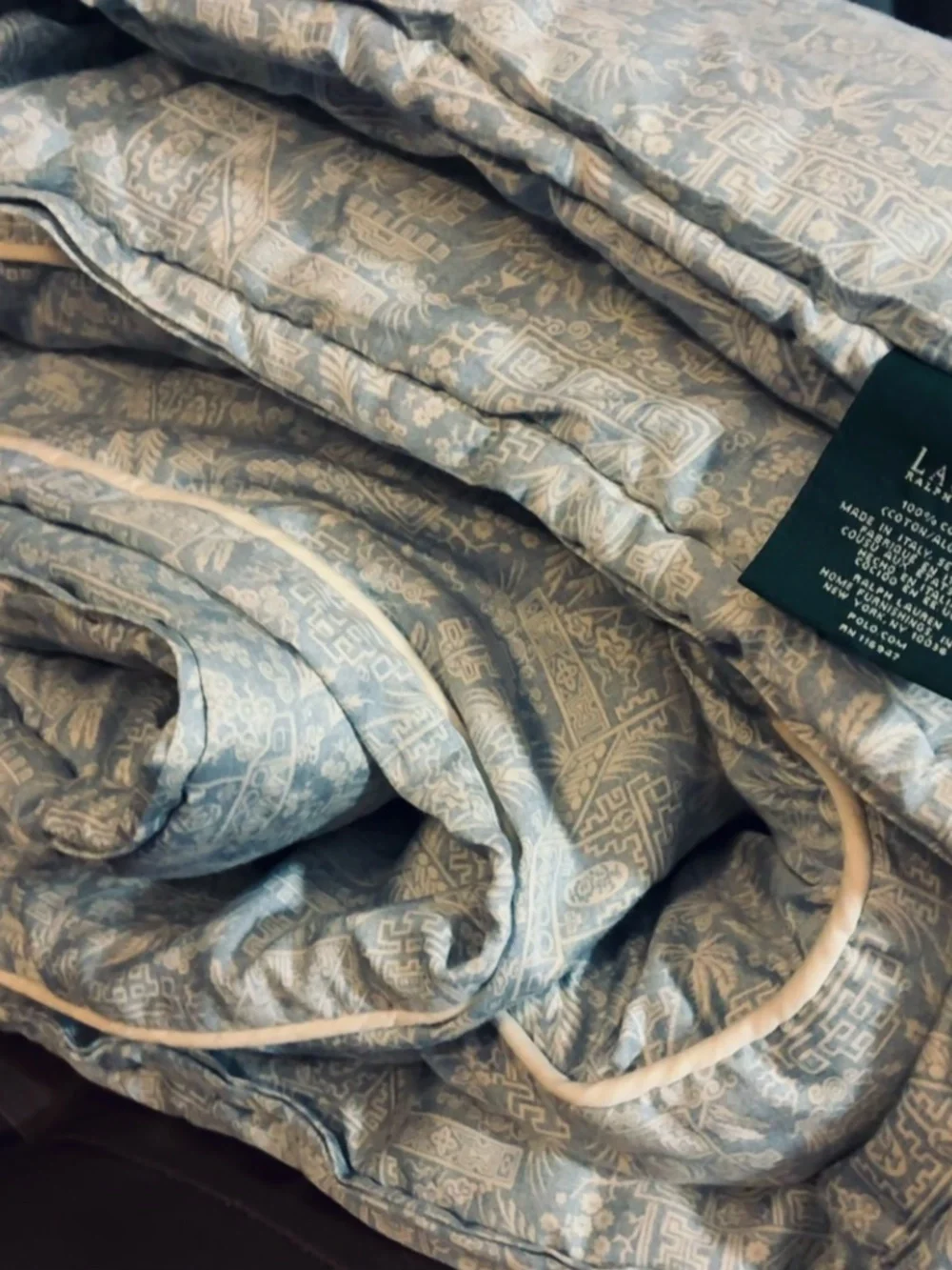 Vtg Ralph Lauren Indochine Pagoda King Comforter